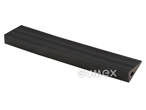 Vorderkante zur RINGO Matte, 20mm, Breite 45mm, 1x Loch, 70°ShA, EPDM, -40°C/+100°C, schwarz, 